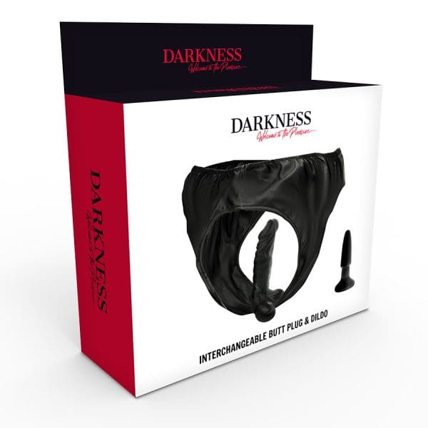 DARKNESS - PANTIES WITH PLUG AND INTERCHANGEABLE DILDO 4
